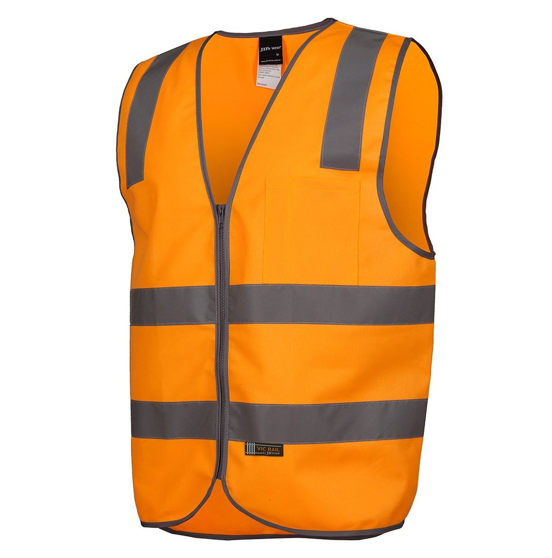 JB'S DAY/NIGHT VIC RAIL COMPLIANT ZIP FRONT SAFETY VEST