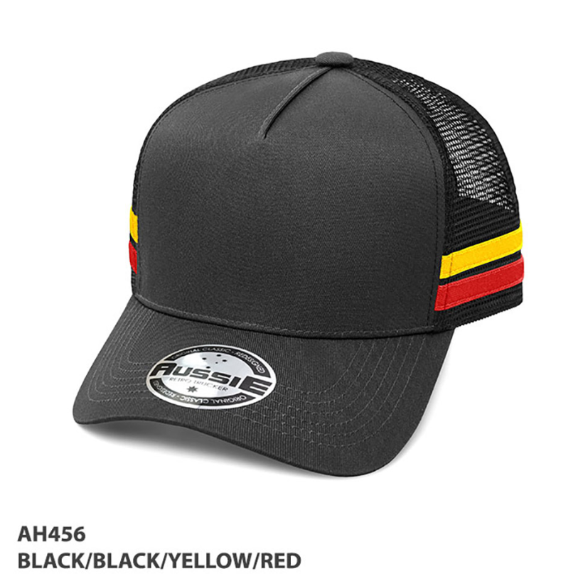 GRACE AH456 A-FRAME STRIPED TRUCKER CAP