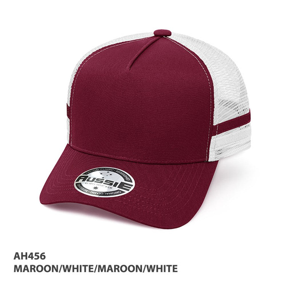 GRACE AH456 A-FRAME STRIPED TRUCKER CAP