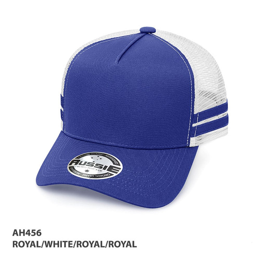 GRACE AH456 A-FRAME STRIPED TRUCKER CAP