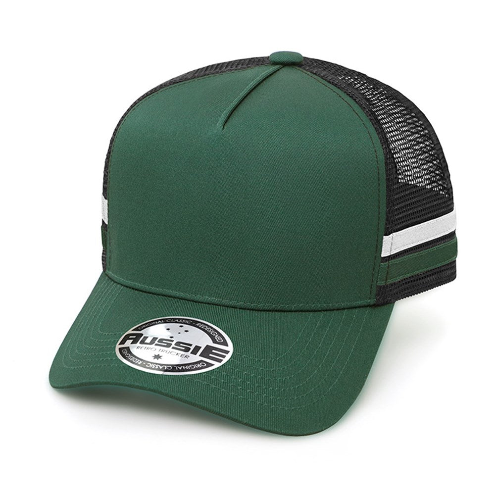 GRACE AH456 A-FRAME STRIPED TRUCKER CAP