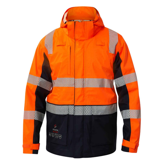 FLAMEBUSTER FJV033 HRC2 INHERENT REFLECTIVE WET WEATHER JACKET