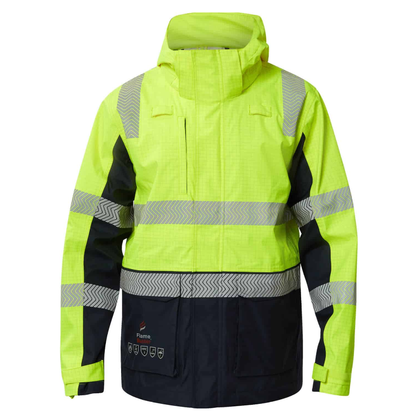 FLAMEBUSTER FJV033 HRC2 INHERENT REFLECTIVE WET WEATHER JACKET