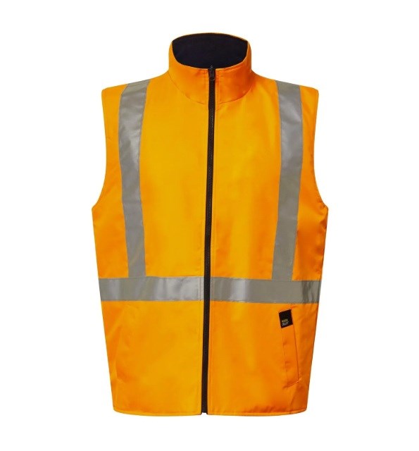 WORKCRAFT WW9028 NSW RAIL HI VIS REFLECTIVE 4-IN-1 JACKET WITH X PATTERN