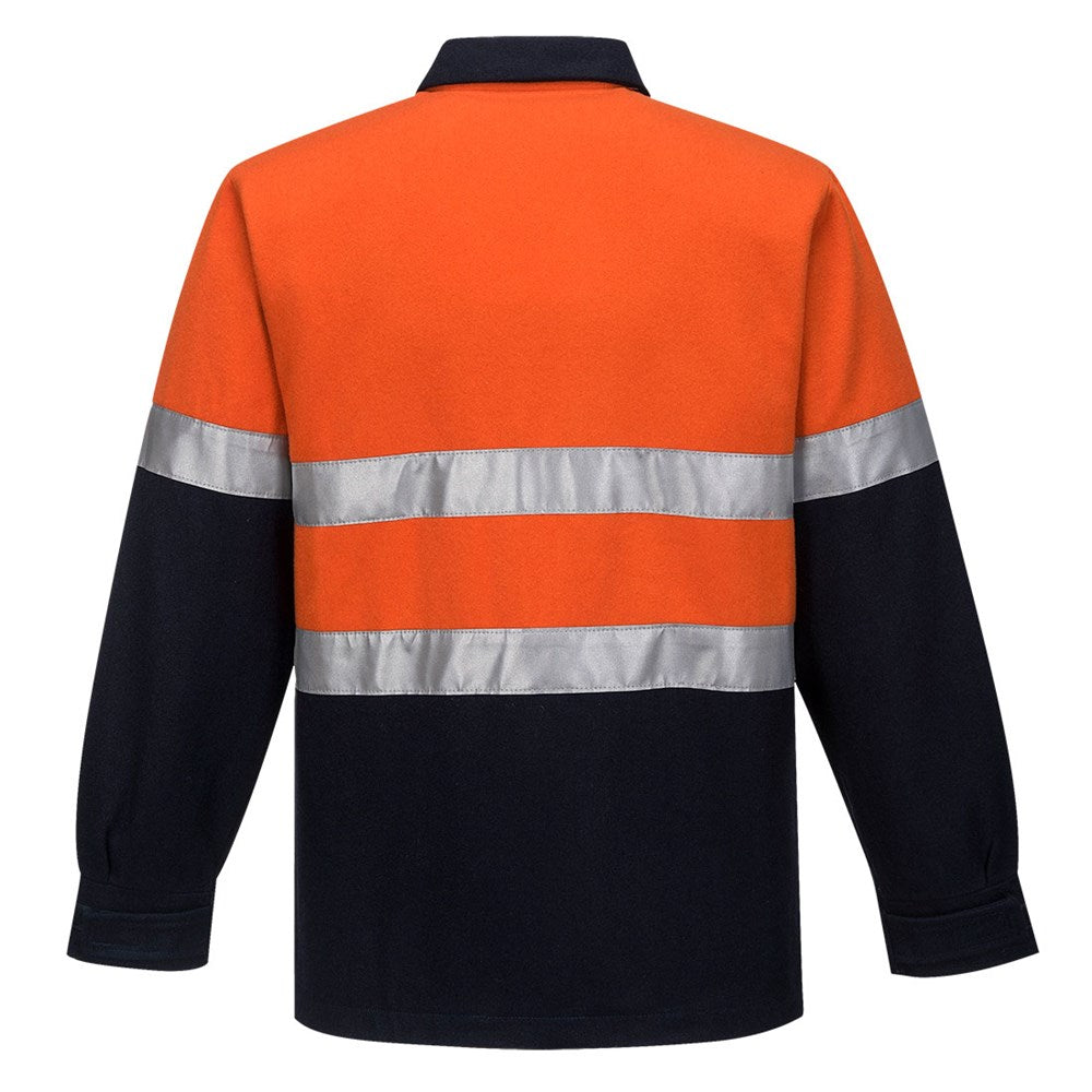 PORTWEST MW028 REFLECTIVE HI VIS 3/4 WOOL BLEND BLUEY JACKET