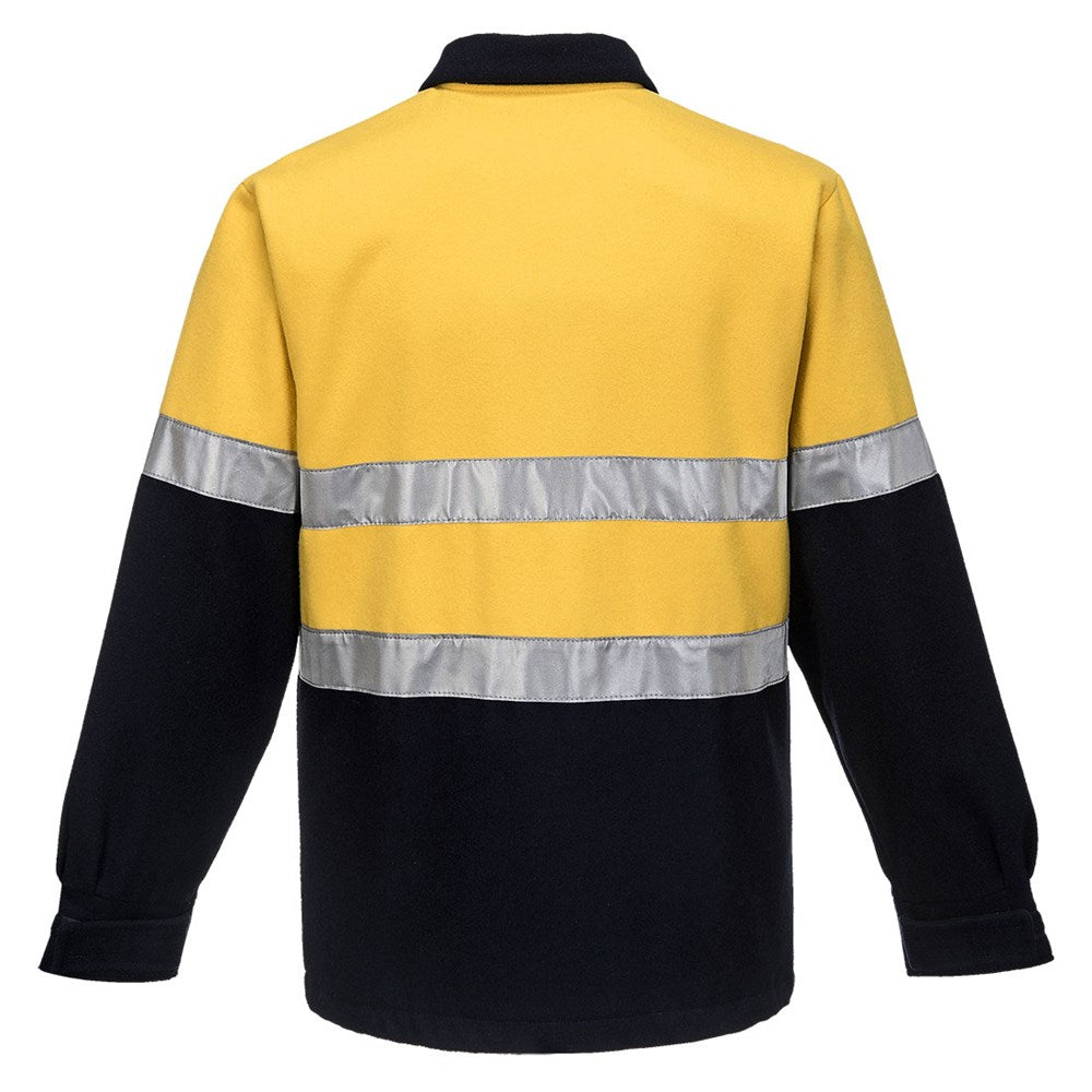 PORTWEST MW028 REFLECTIVE HI VIS 3/4 WOOL BLEND BLUEY JACKET