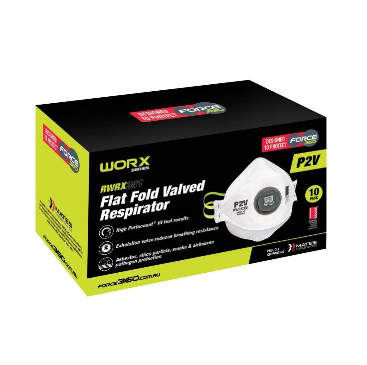 FORCE 360 P2V FLAT FOLD VALVED RESPIRATOR RWRX351