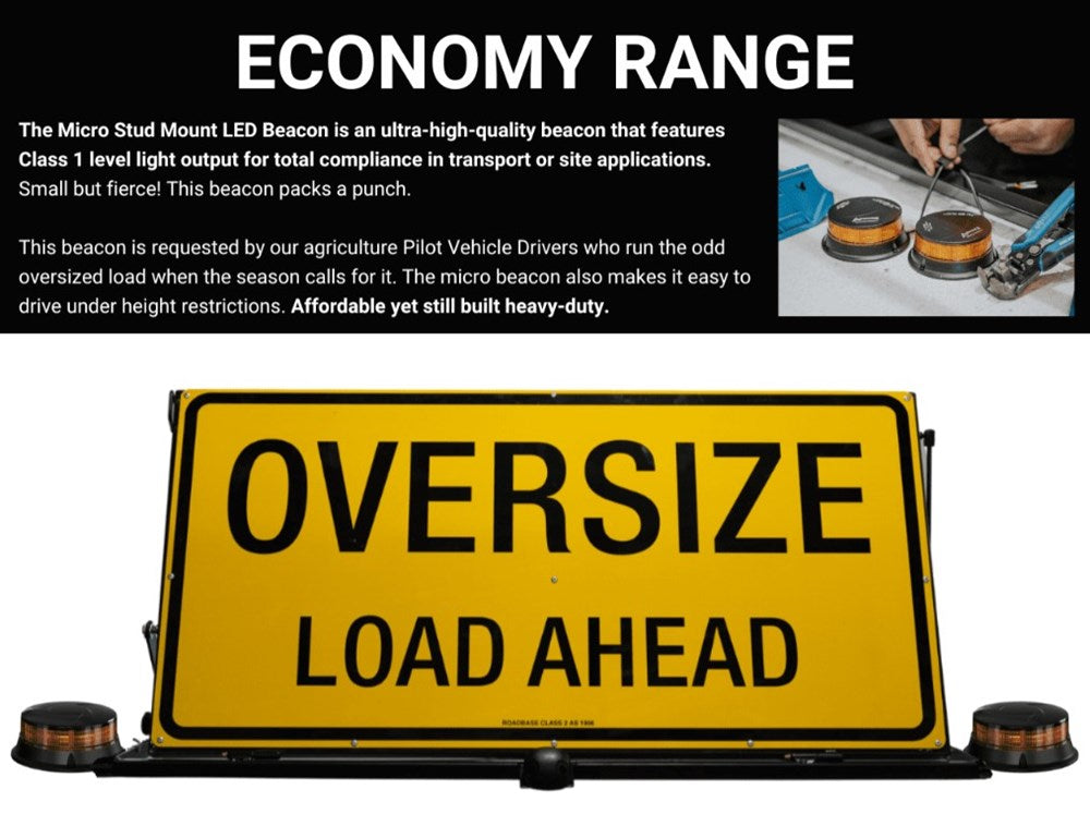 ROADBASE PILOT VEHICLE OVERSIZE LOAD AHEAD SIGN