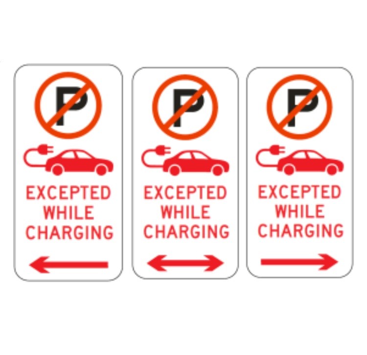 NO PARKING (EV CHARGING ONLY) R5-40-1 SIGN