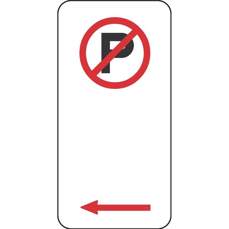 NO PARKING R5-40L SIGN-LEFT ARROW