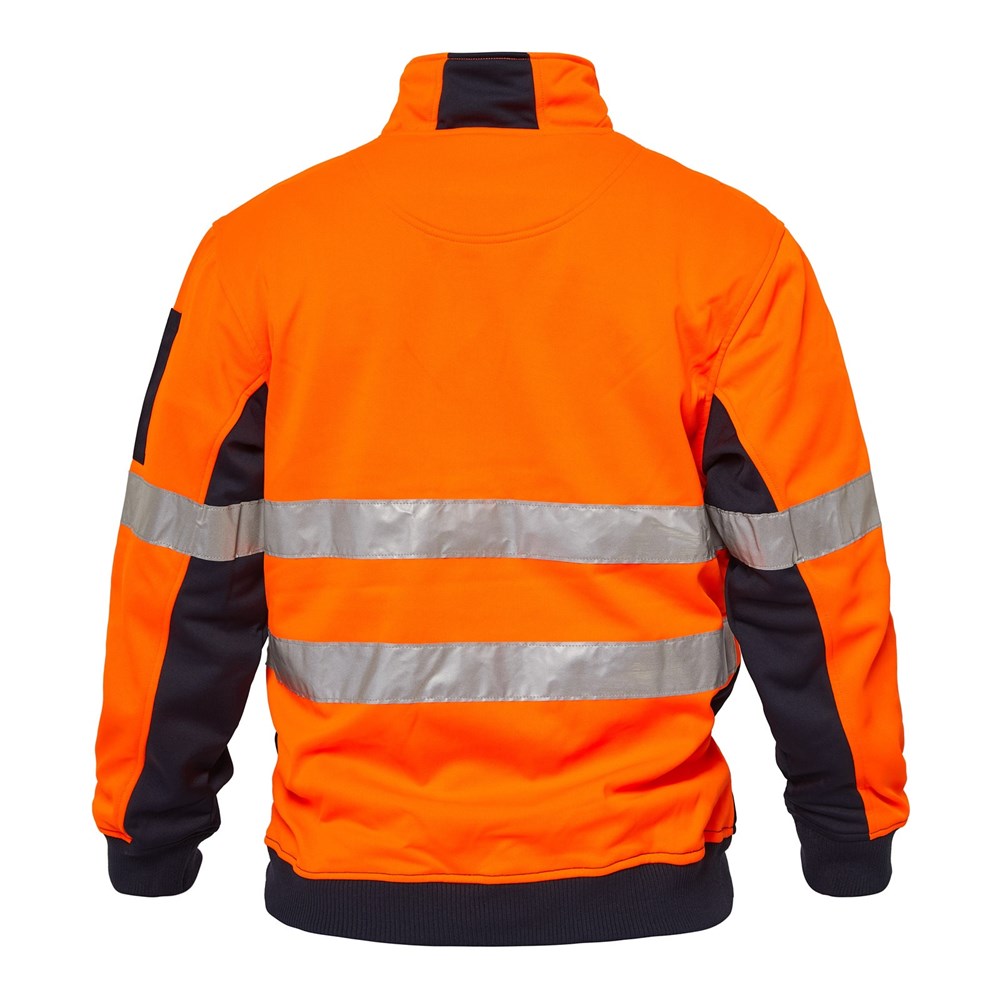 WORKCRAFT WT8013 HI VIS 1/2 ZIP REFLECTIVE PULLOVER