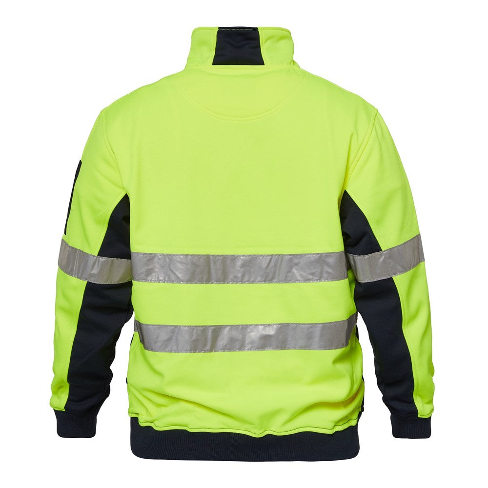 WORKCRAFT WT8013 HI VIS 1/2 ZIP REFLECTIVE PULLOVER