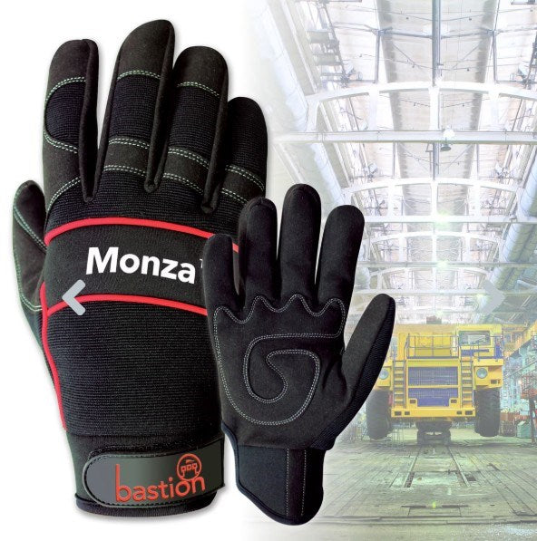 BASTION PBLG653 MONZA MECHANICS GLOVES - SYNTHETIC LEATHER