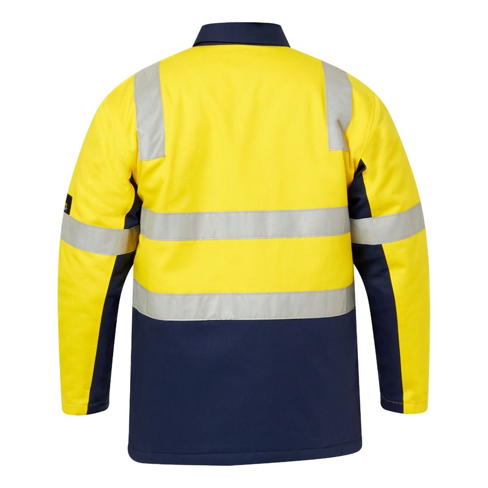 WORKCRAFT WJ8019 HI VIS COTTON DRILL REFLECTIVE JACKET