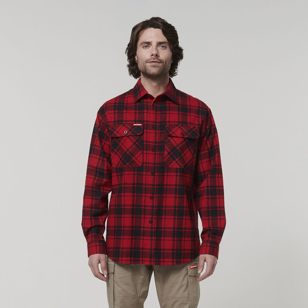 HARD YAKKA Y07752 CORE L/SL CHECK FLANNEL SHIRT