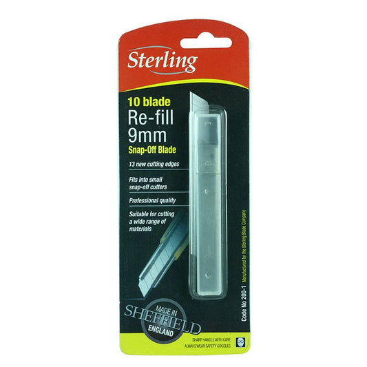 STERLING 9MM SMALL SNAP-OFF BLADE RE-FILL-10 BLADE