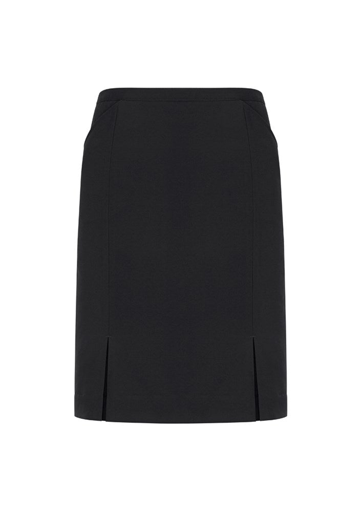 BIZ CORPORATES 20720 SIENA WOMENS FRONT PLEAT DETAIL STRAIGHT SKIRT