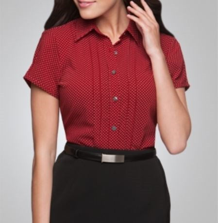 CITY COLLECTION 2173 S/SL CITY STRETCH SPOT BLOUSE