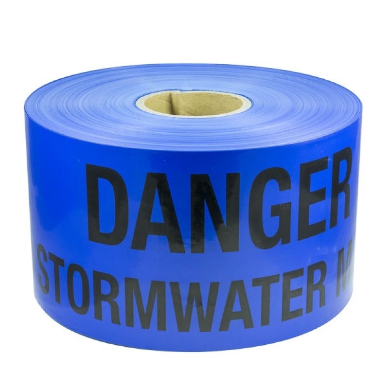 BURIED STORM WATER MAIN MARKER TAPE 150MM X 100M All Trades Safety