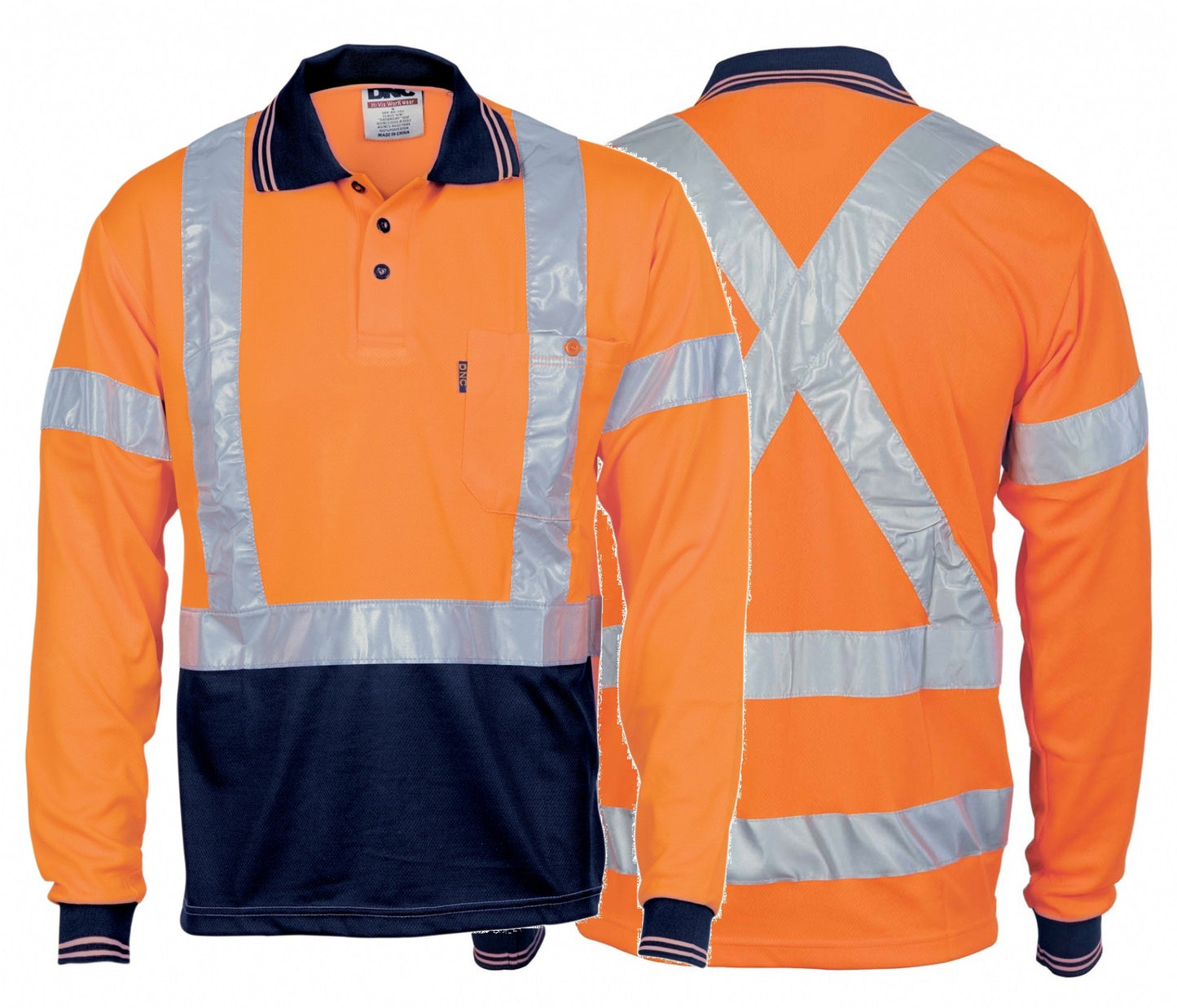 DNC 3714 L/SL REFLECTIVE HI VIS COOL BREATHE POLO-RAIL COMPLIANT