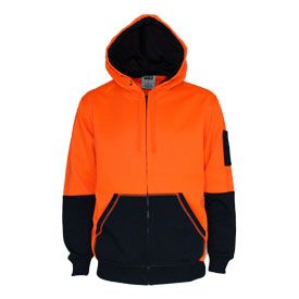 DNC 3722 HI VIS SUPERFLEECE FULL ZIP HOODIE
