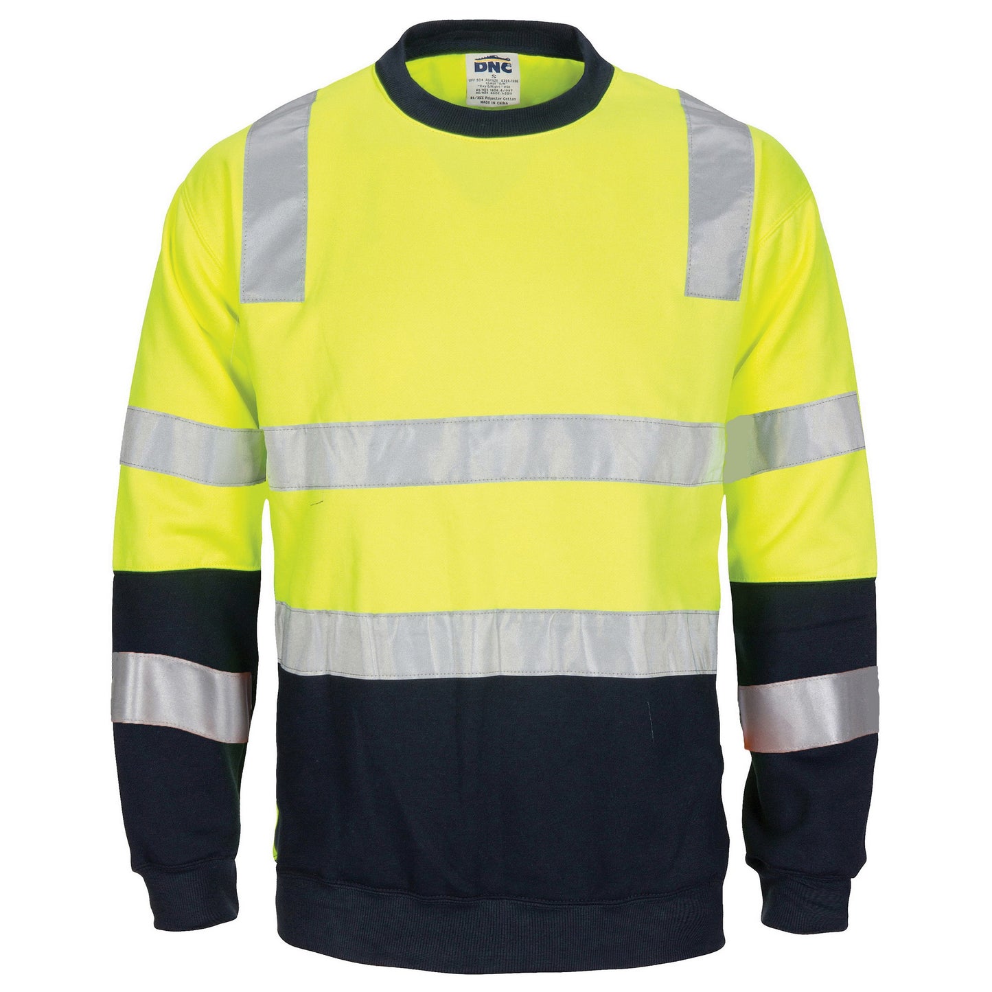 DNC 3723 REFLECTIVE HI VIS CREW NECK FLEECY SWEATER