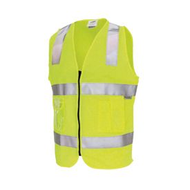 DNC 3507 REFLECTIVE HI VIS ZIP FRONT SAFETY VEST