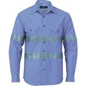 DNC 3889 L/SL COTTON CHAMBRAY SHIRT WITH REFLECTIVE TAPE