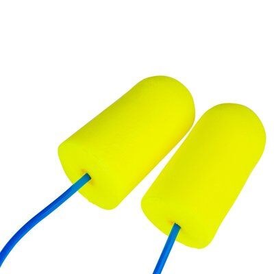 3M E-A-RSOFT 311-1251 YELLOW NEONS LARGE CORDED EARPLUGS-23dBA CLASS 4