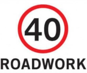 SPEED DISC ROADWORK SIGN - CLASS 1 REFLECTIVE