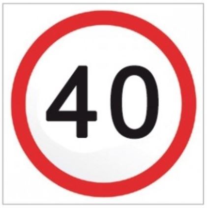 SPEED DISC SIGN - CLASS 1 REFLECTIVE