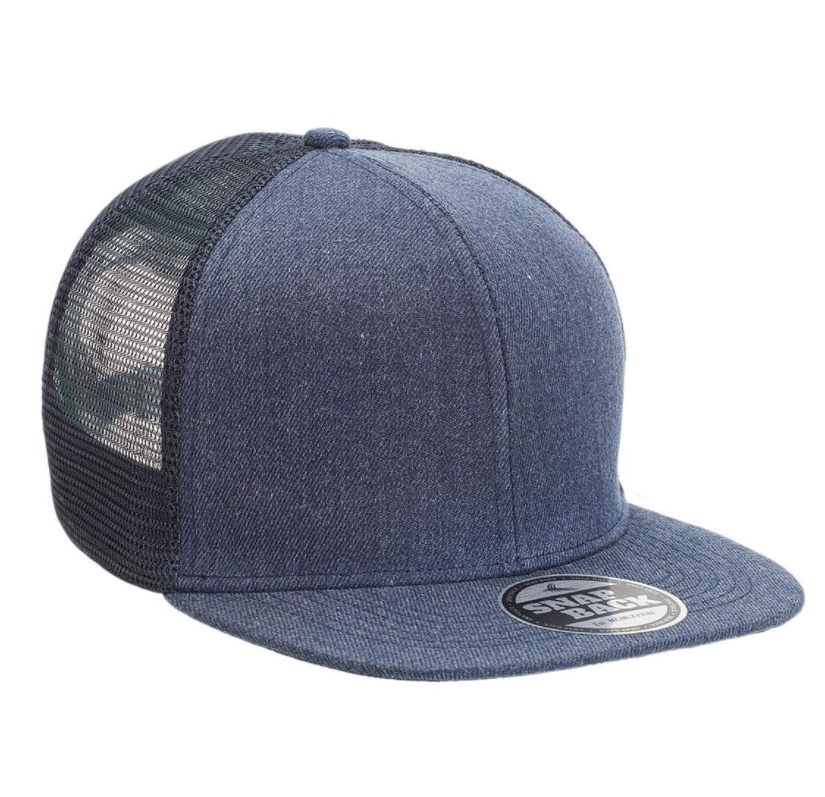 LEGEND 4396 HEATHERED FLAT PEAK TRUCKER CAP