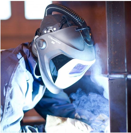3M SPEEDGLAS 507726 WELDING HELMET 9100XXI AIR WITH ADFLO POWERED AIR WELDING RESPIRATOR