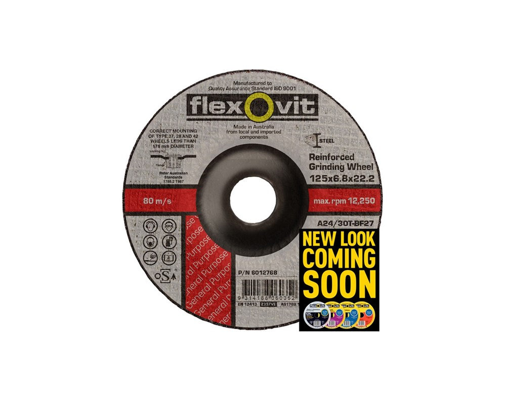 FLEXOVIT METAL GRINDING DISC 125 x 6.8 x 22