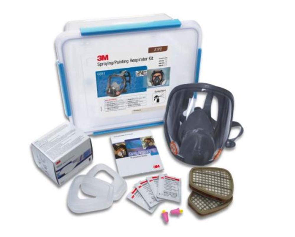 3M SPRAYING/PAINTING FULL FACE RESPIRATOR KIT 6851, A1P2
