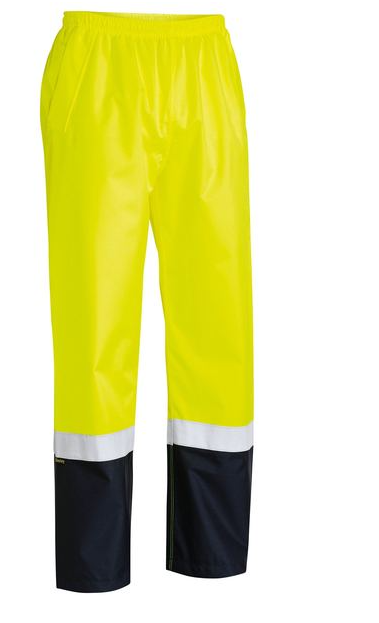 BISLEY BP6965T TAPED HI VIS RAIN SHELL PANTS