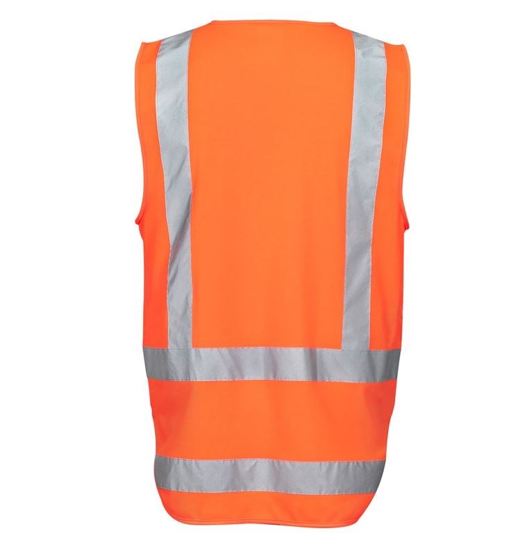 JB'S 6DNDT REFLECTIVE HI-VIS ZIP FRONT D/N H BACK SAFETY VEST