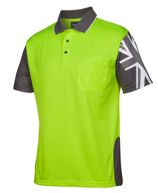 JB'S 6HSC S/SL HI VIS MICROMESH SOUTHERN CROSS POLO