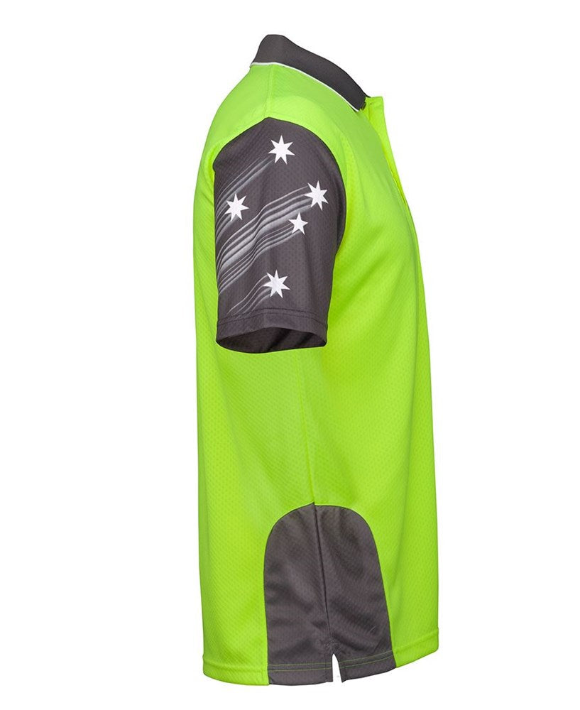 JB'S 6HSC S/SL HI VIS MICROMESH SOUTHERN CROSS POLO