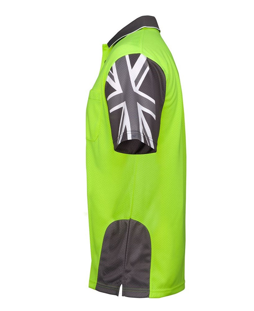 JB'S 6HSC S/SL HI VIS MICROMESH SOUTHERN CROSS POLO