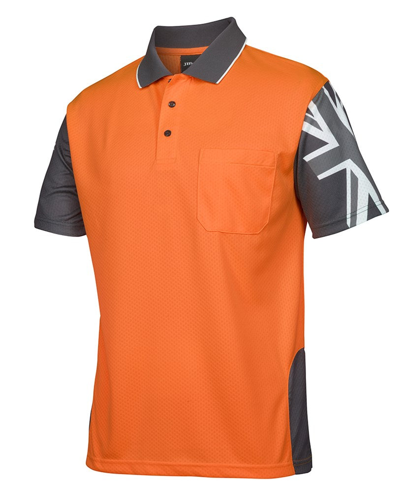 JB'S 6HSC S/SL HI VIS MICROMESH SOUTHERN CROSS POLO