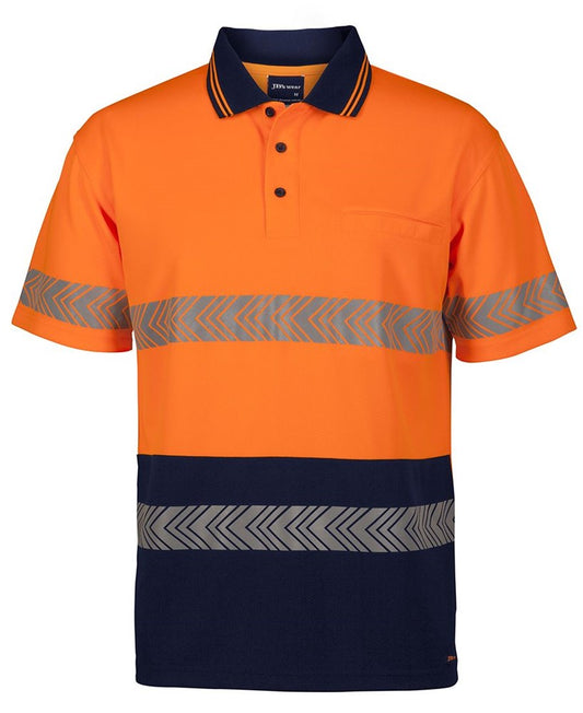 JB'S 6HSST HI VIS S/SL SEGMENTED TAPE POLO
