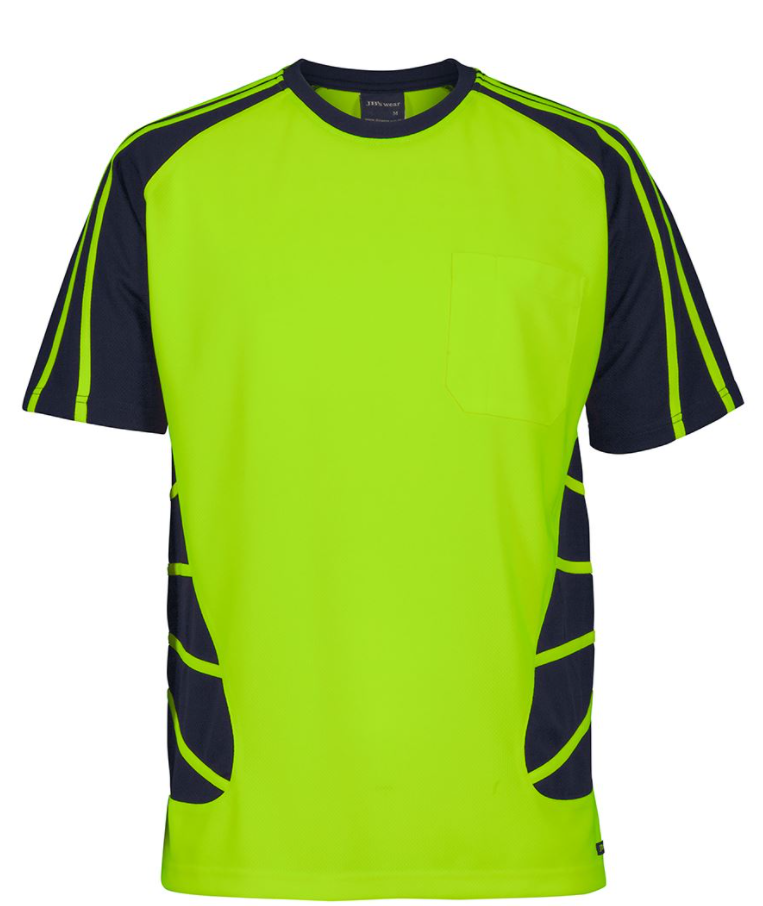JB'S 6HST S/SL HI VIS MICROMESH SPIDER TEE