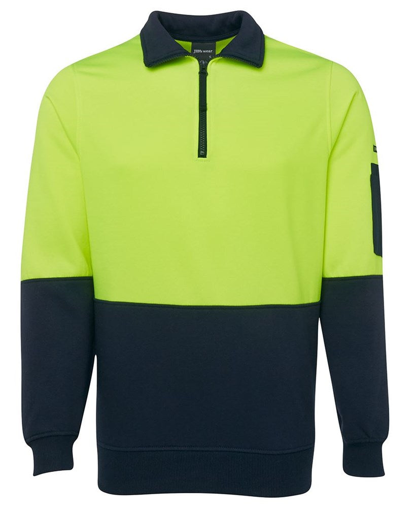 JB'S 6HVFH HI VIS 1/2 ZIP FLEECEY PULLOVER