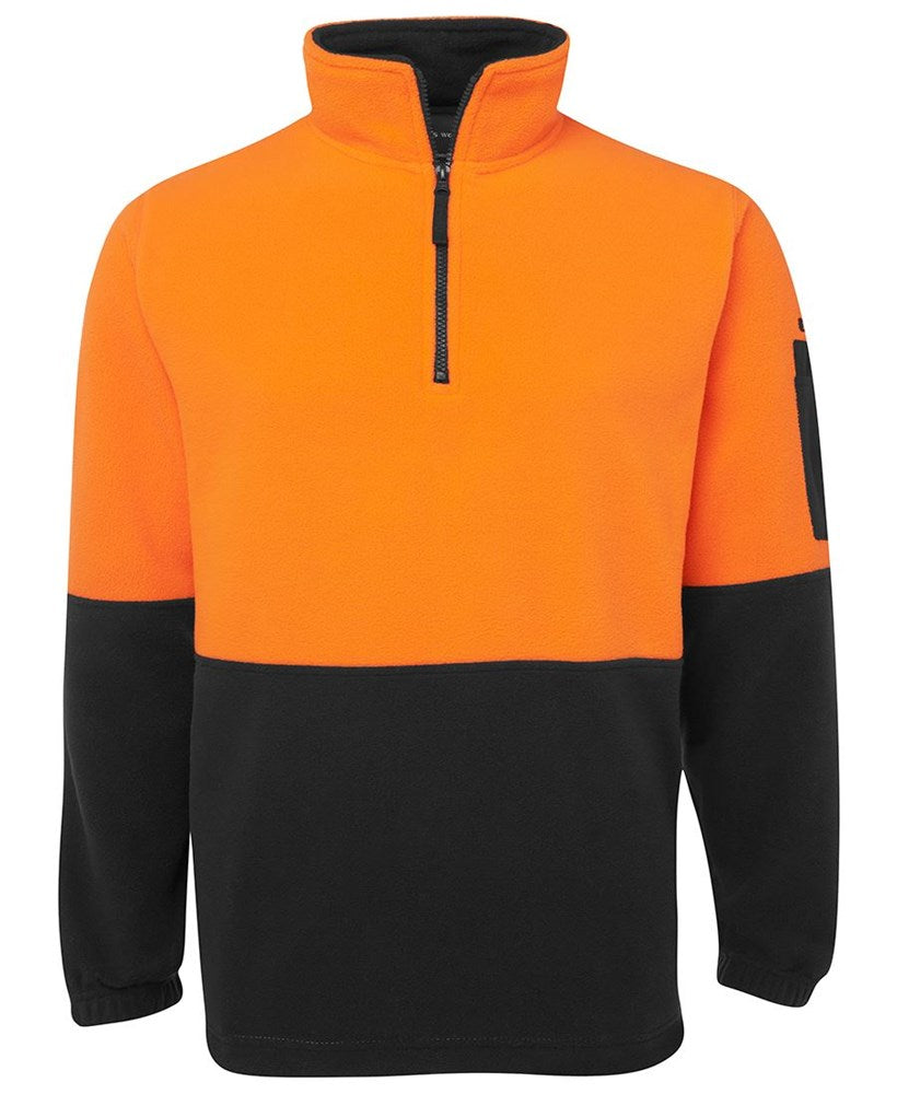 JB'S 6HVPF HI VIS 1/2 ZIP POLAR FLEECE PULLOVER