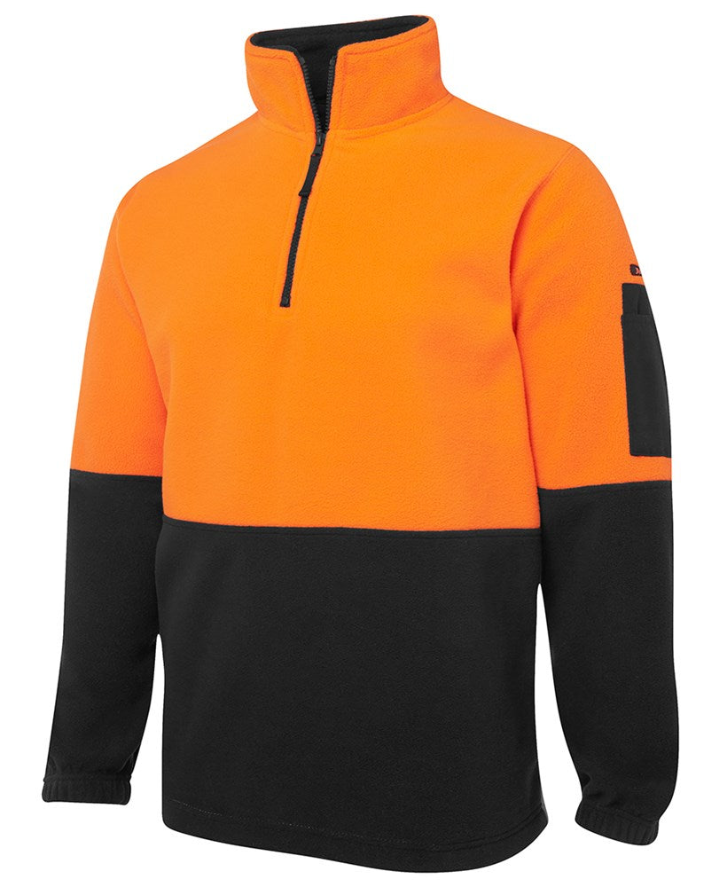 JB'S 6HVPF HI VIS 1/2 ZIP POLAR FLEECE PULLOVER