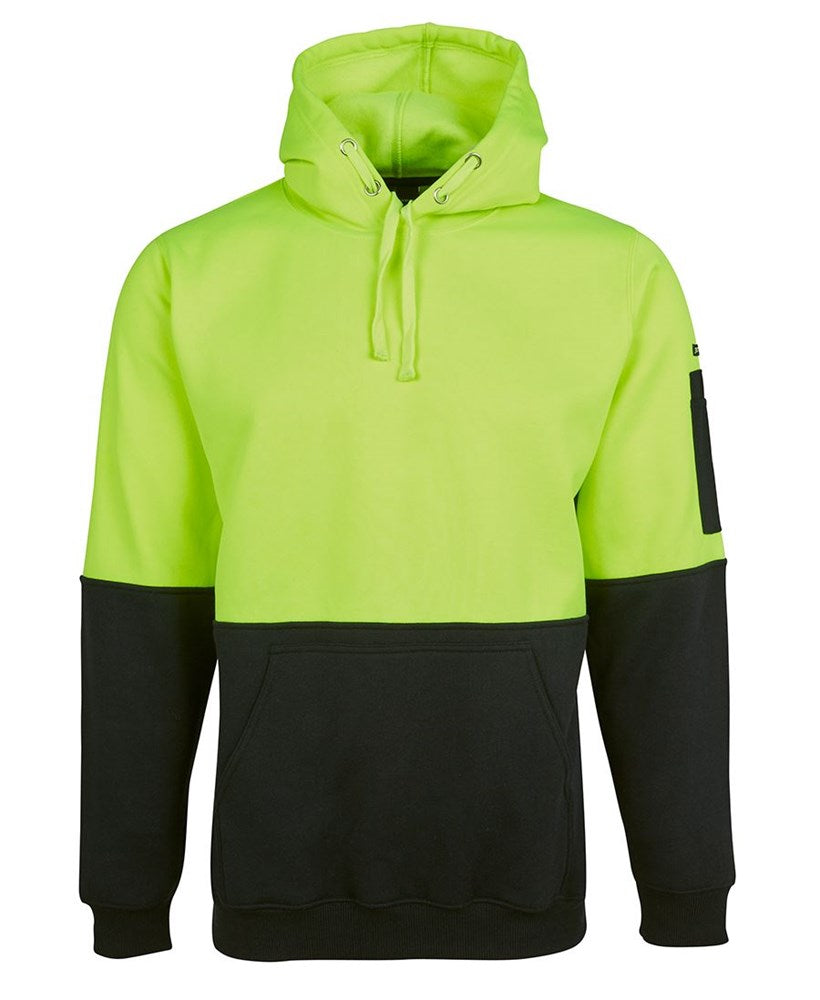 JB'S 6HVPH HI VIS PULL OVER FLEECE HOODIE - 280GSM