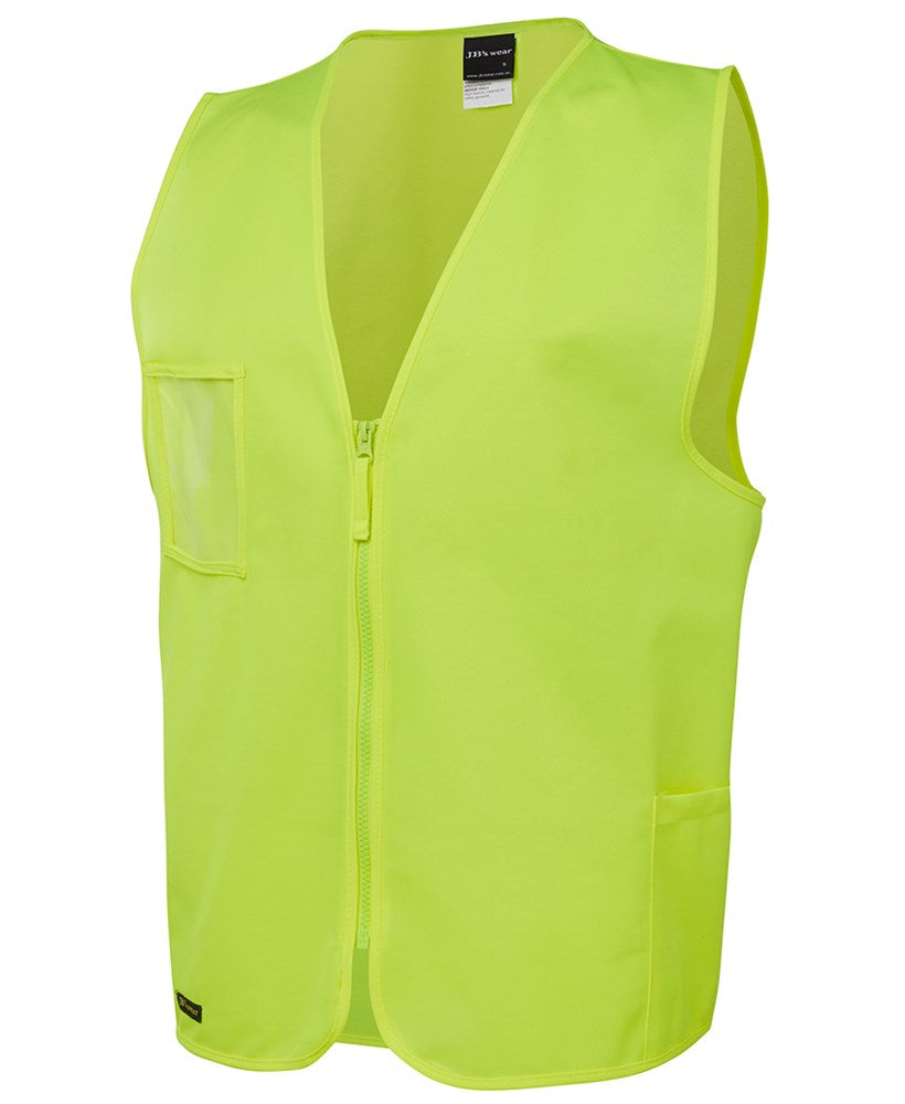 JB'S 6HVSZ ZIP HI-VIS SAFETY VEST