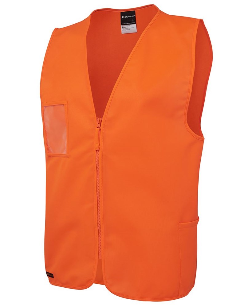 JB'S 6HVSZ ZIP HI-VIS SAFETY VEST