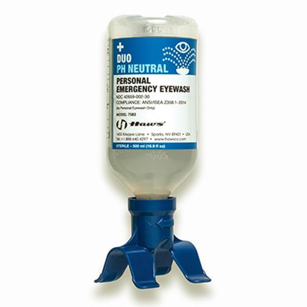 HAWS EYEWASH REFILL BOTTLE - DUAL EYE 500ML pH NEUTRAL SOLTION